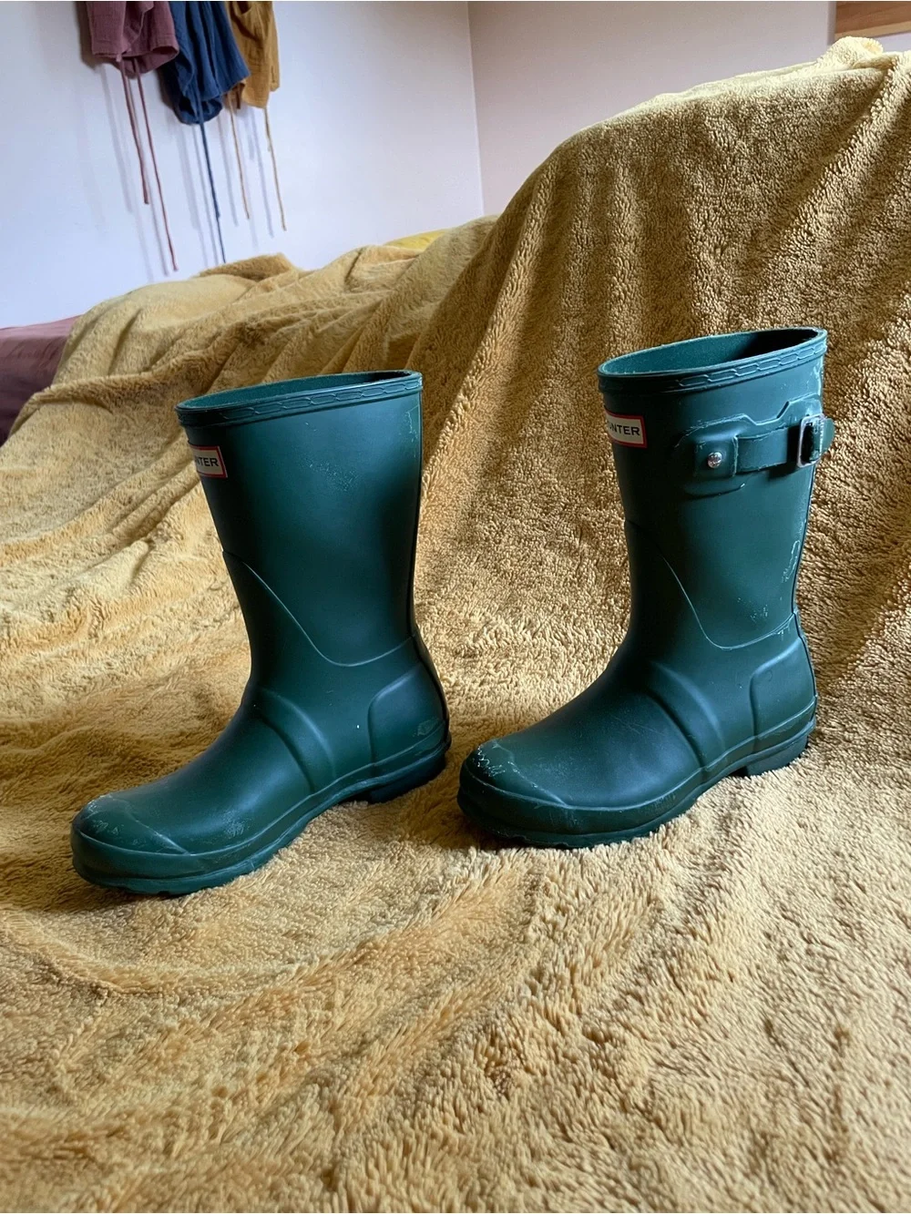 Hunter Kids Dark Green Waterproof Rain Boots